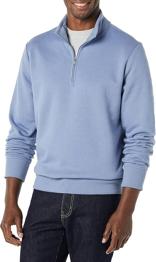 Amazon Essentials Men's Long-Sleeve Quarter-Zip Fleece Sweatshirt | Amazon (US)