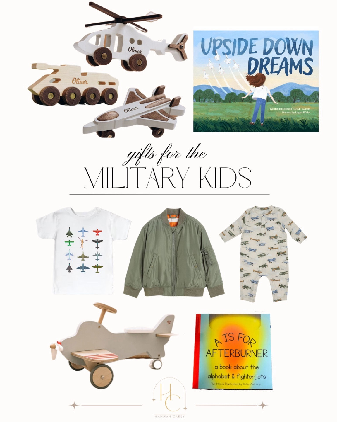Gift guide for military kids and Air Force Kids!

Military gifts, Air Force gifts, military kids, pilot toys, pilot books, kids books, kids airplane, fighter pilot outfit, pilot shirt, military books, military business, veteran businesss

#LTKGiftGuide #LTKkids #LTKbaby