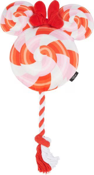DISNEY Minnie Mouse Lollipop Plush with Rope Squeaky Dog Toy - Chewy.com | Chewy.com