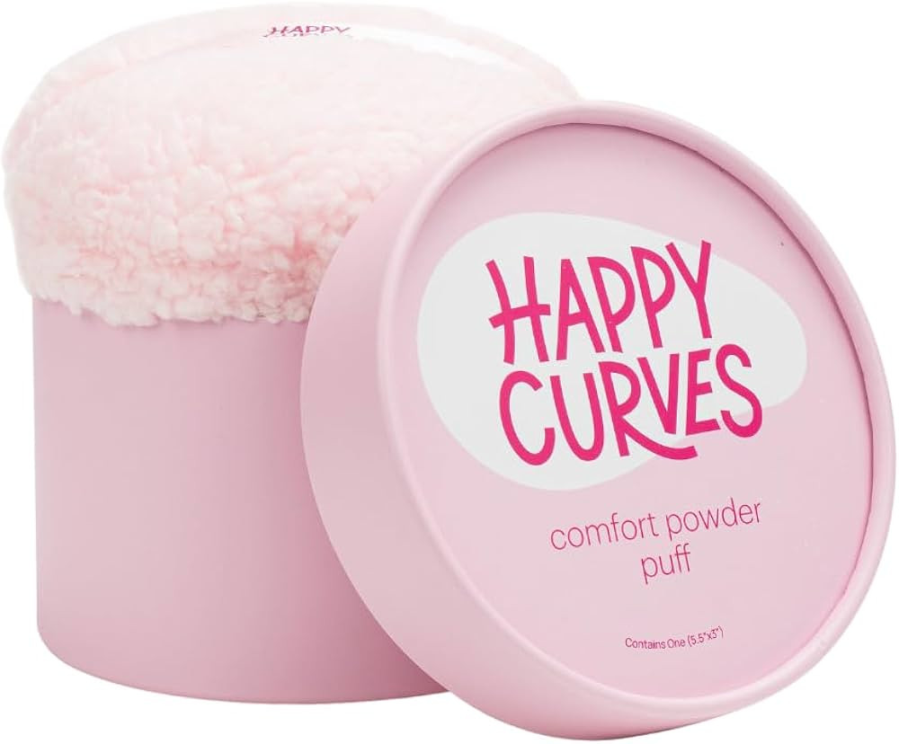 Happy Curves Comfort Powder Puff - Large Powder Puff for Body Powder Applicator with Storage Cont... | Amazon (US)