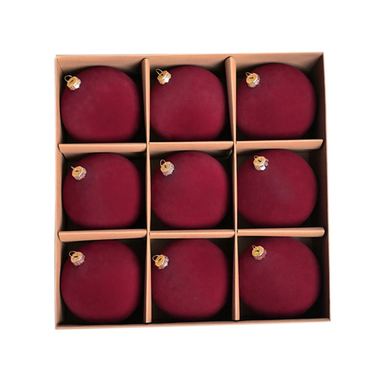 9Pcs/Set Flocking Large Size Christmas Balls 10Cm Flocked Christmas Ball Ornaments Xmas Tree Hang... | Wayfair North America