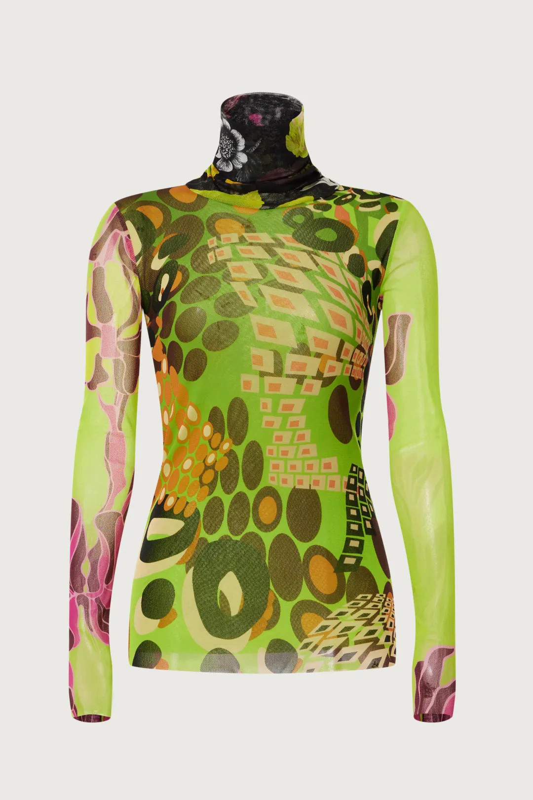 Fuzzi Abstract Mesh Top | Rent the Runway