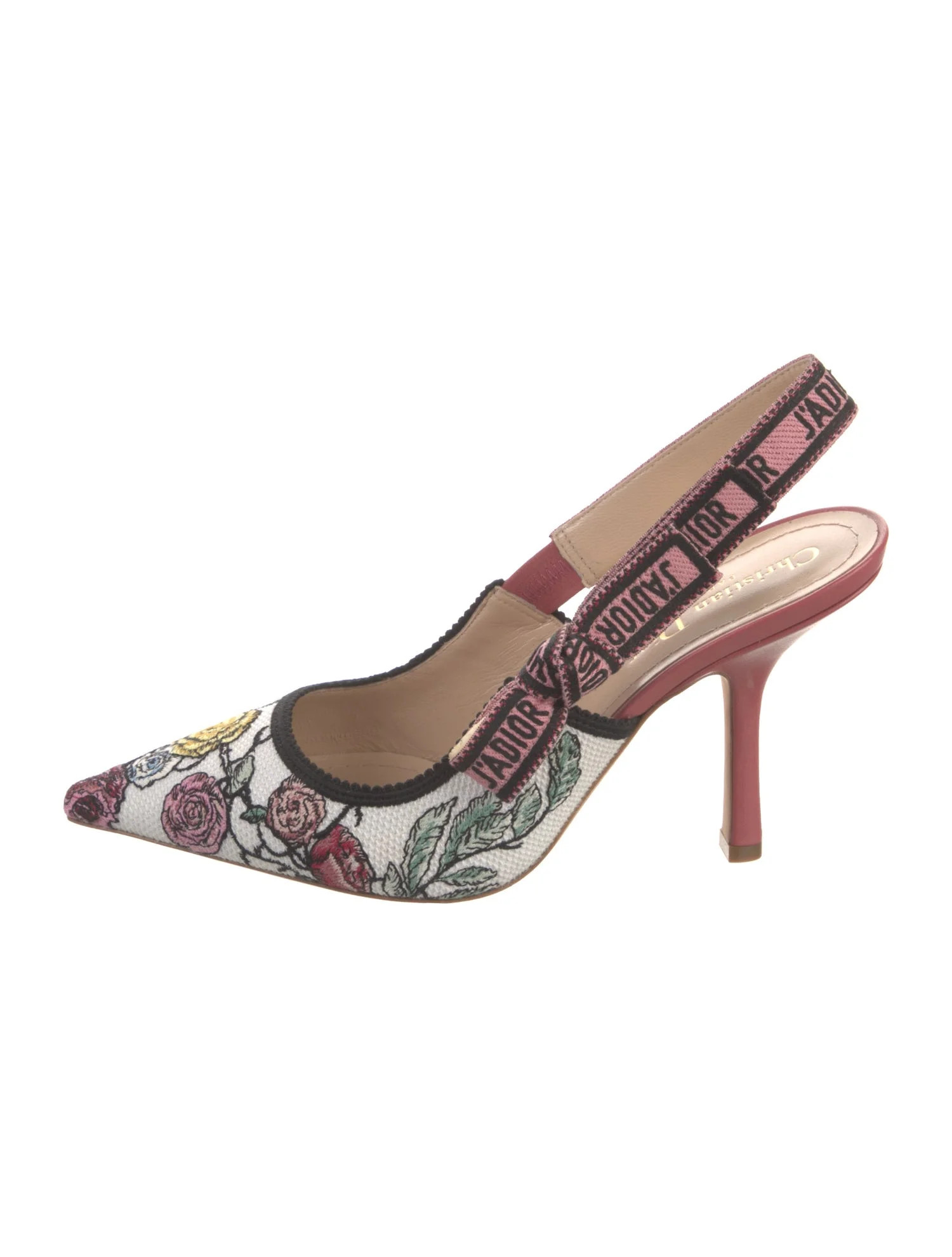 Floral Print Bow Accents Slingback Pumps | The RealReal