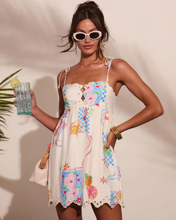 Summer Shore Novelty Print Mini Dress | VICI