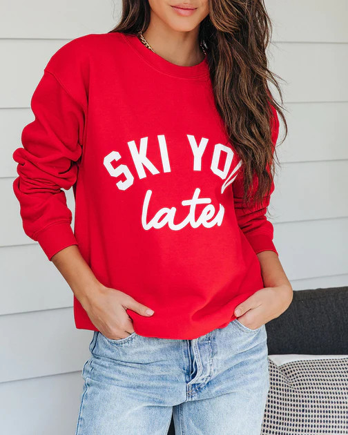 Ski You Later Sweatshirt - Red | VICI