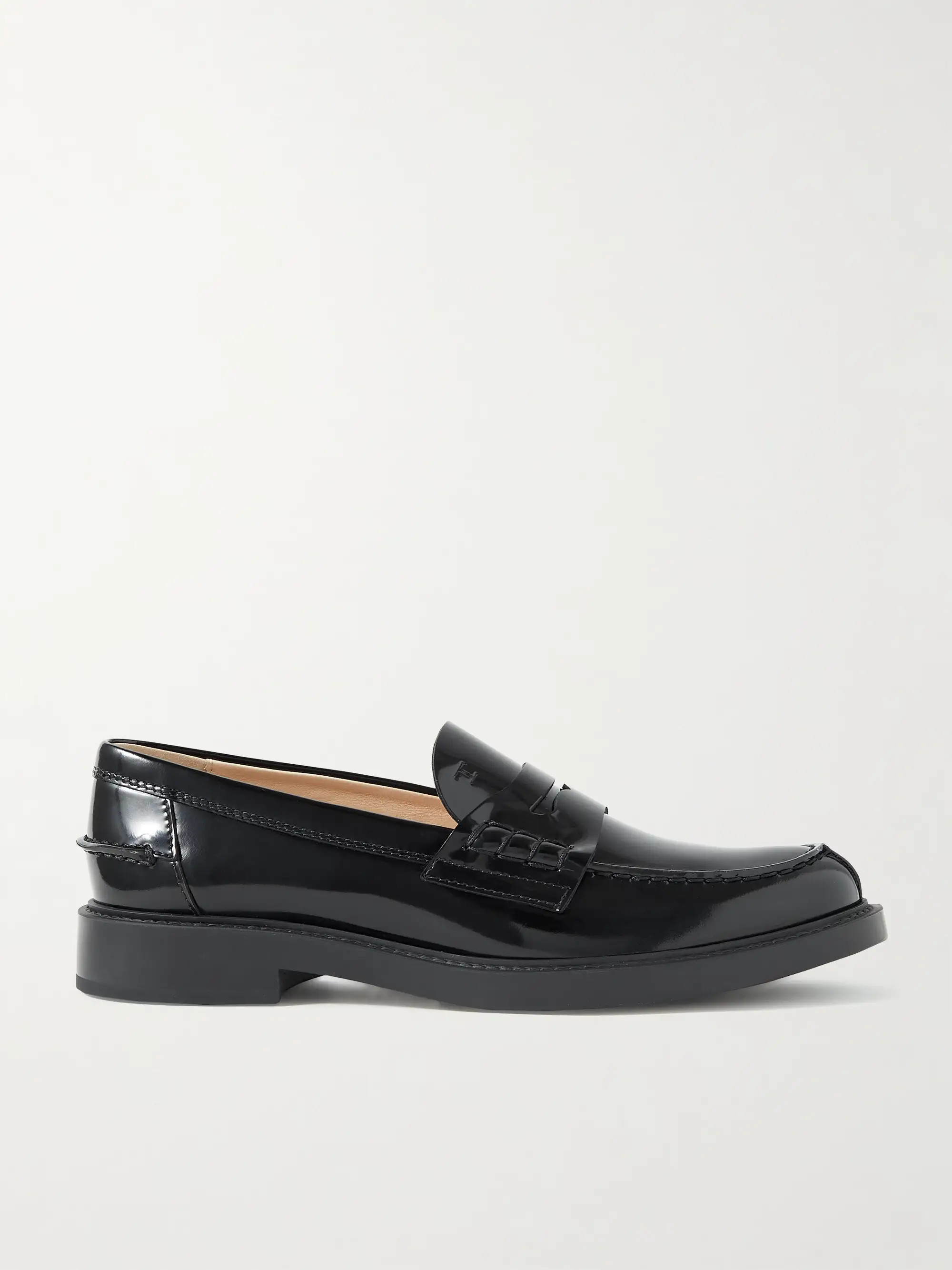 Black Gomma Basso 59C patent-leather loafers | TOD'S | NET-A-PORTER | NET-A-PORTER (US)
