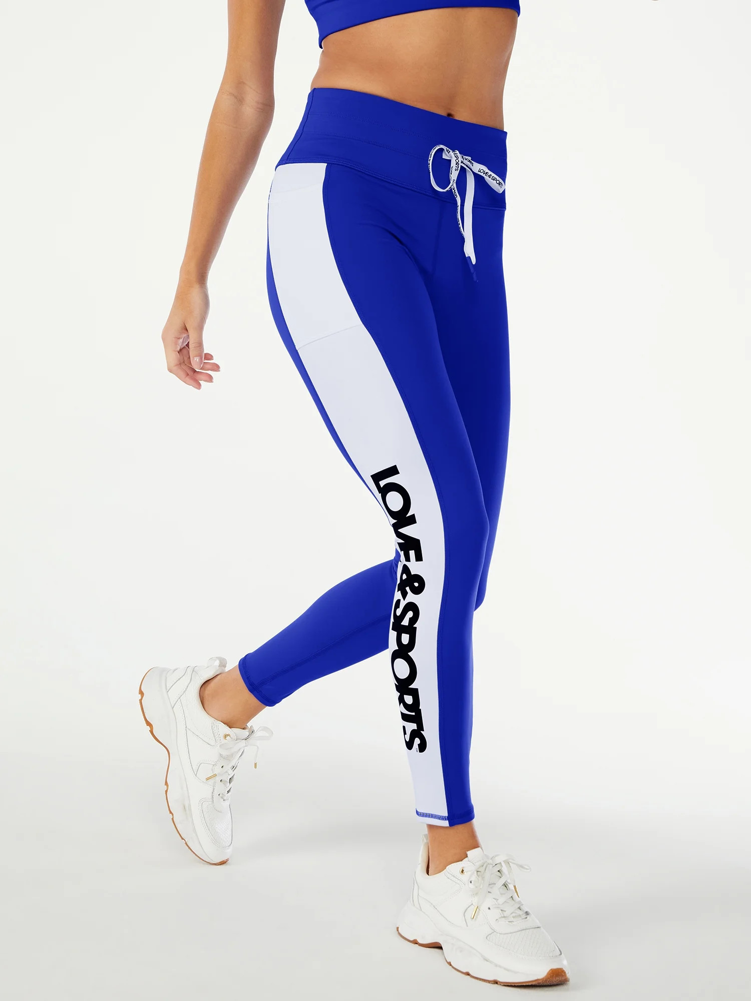 Love & Sports Womens Skinny High Rise Logo Leggings - Walmart.com | Walmart (US)