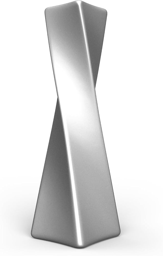 Silver Ceramic Vase, 11.8" H Small Vase for Home Decor, Modern Decorative Vase for Table, Shelf, ... | Amazon (US)