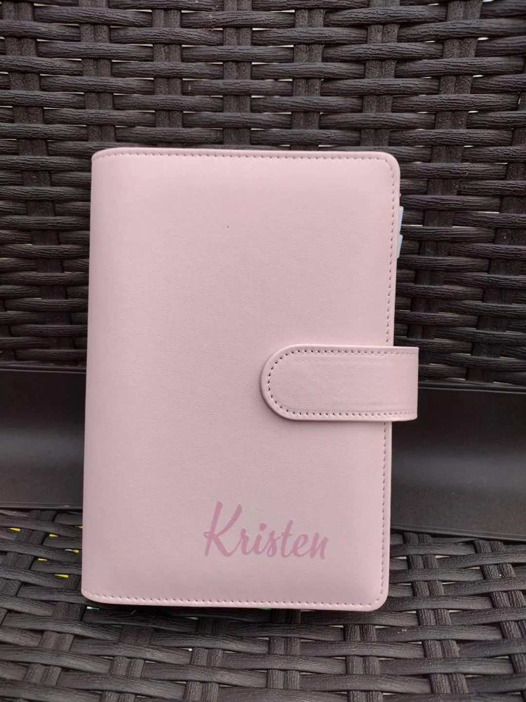 A6 Cash Envelope Budget Binder, Light Pink color, magnetic closure, with 10 pink color pre-labele... | Etsy (US)
