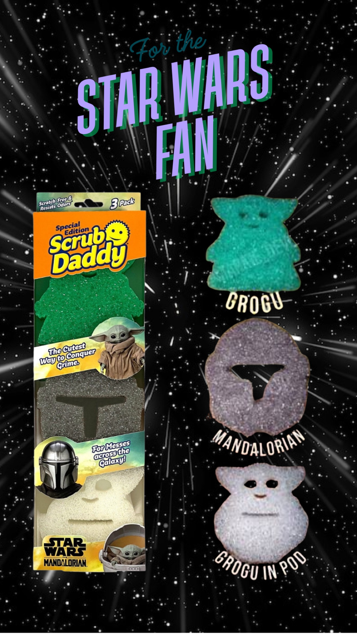 Scrub daddy Star Wars mandalorian and grogu collab! 

#LTKKids #LTKMothersDay #LTKHome
