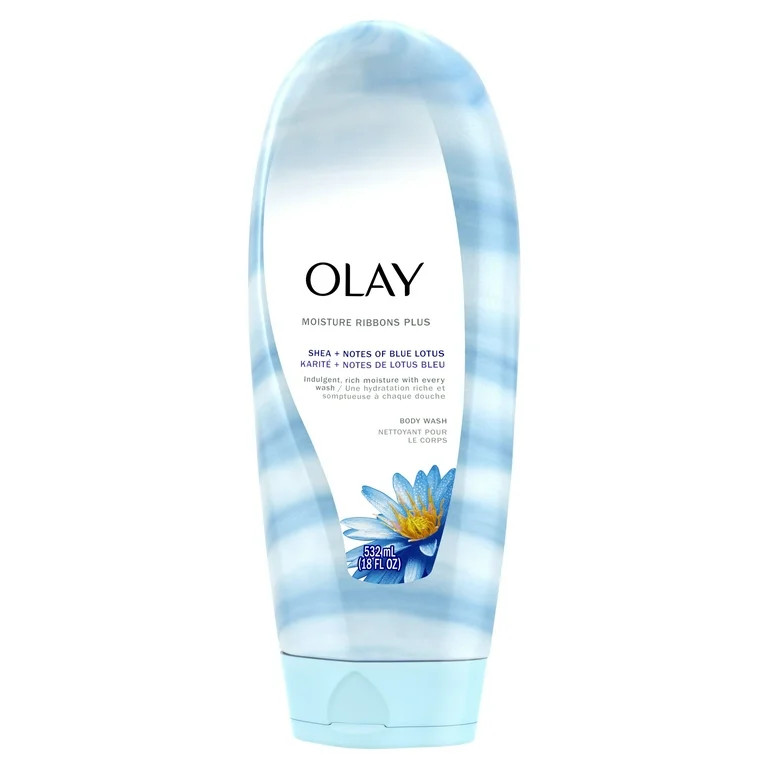Olay Moisture Ribbons Plus Body Wash, Shea and Blue Lotus, 18 fl oz - Walmart.com | Walmart (US)