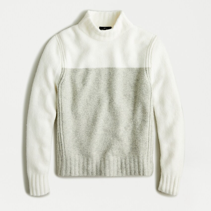 Colorblock mockneck sweater in supersoft yarn | J.Crew Canada
