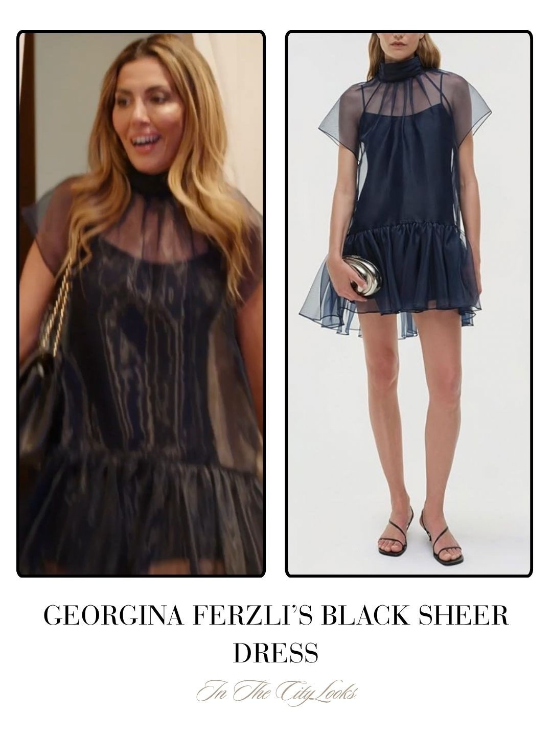 Georgina Ferzli’s Black Sheer Dress
