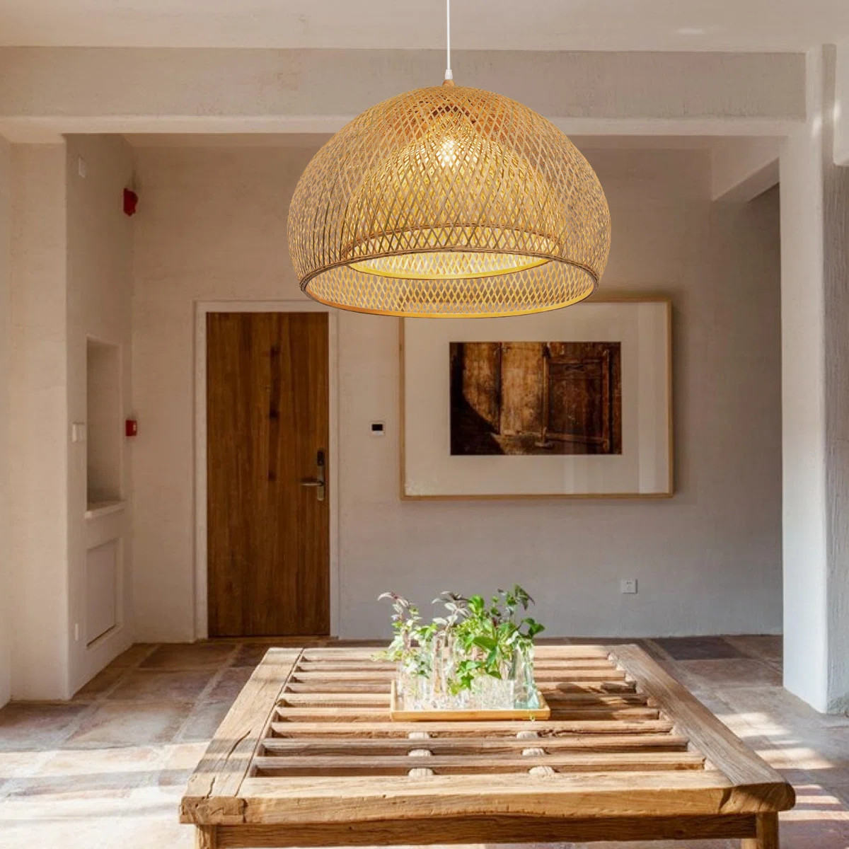 Grian 1 - Light Light Brown Single Pendant | Wayfair North America