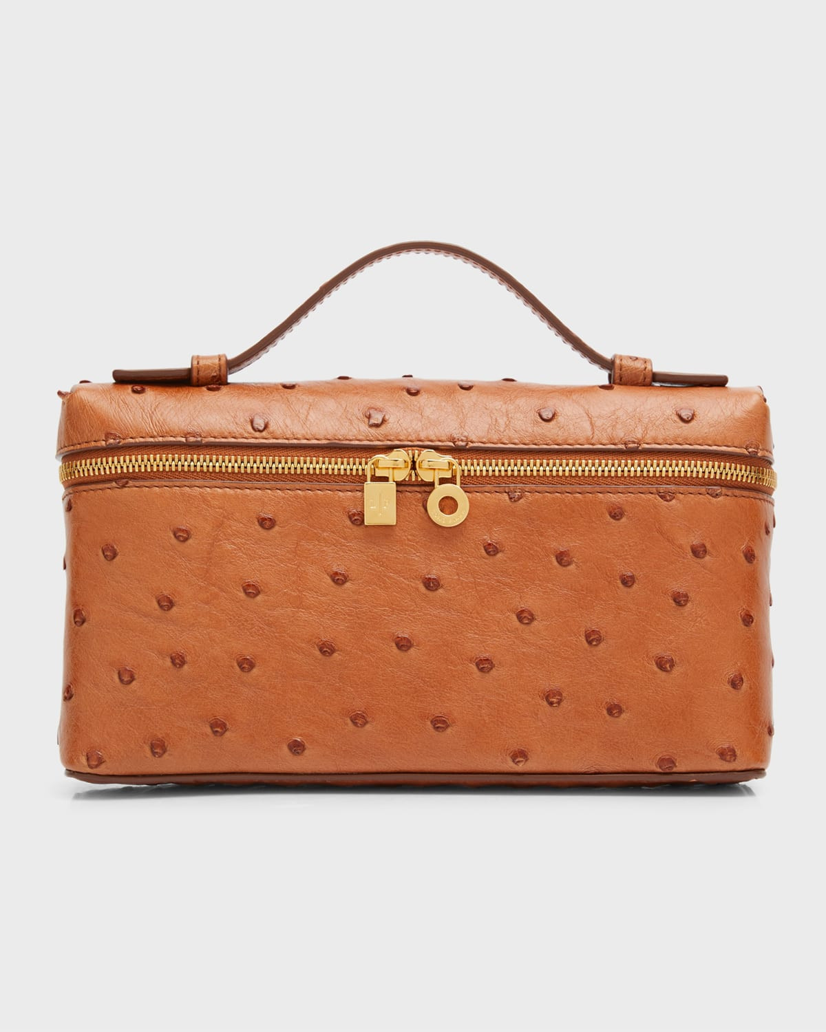 Extra Pocket L19 Shiny Ostrich Pouch | Neiman Marcus