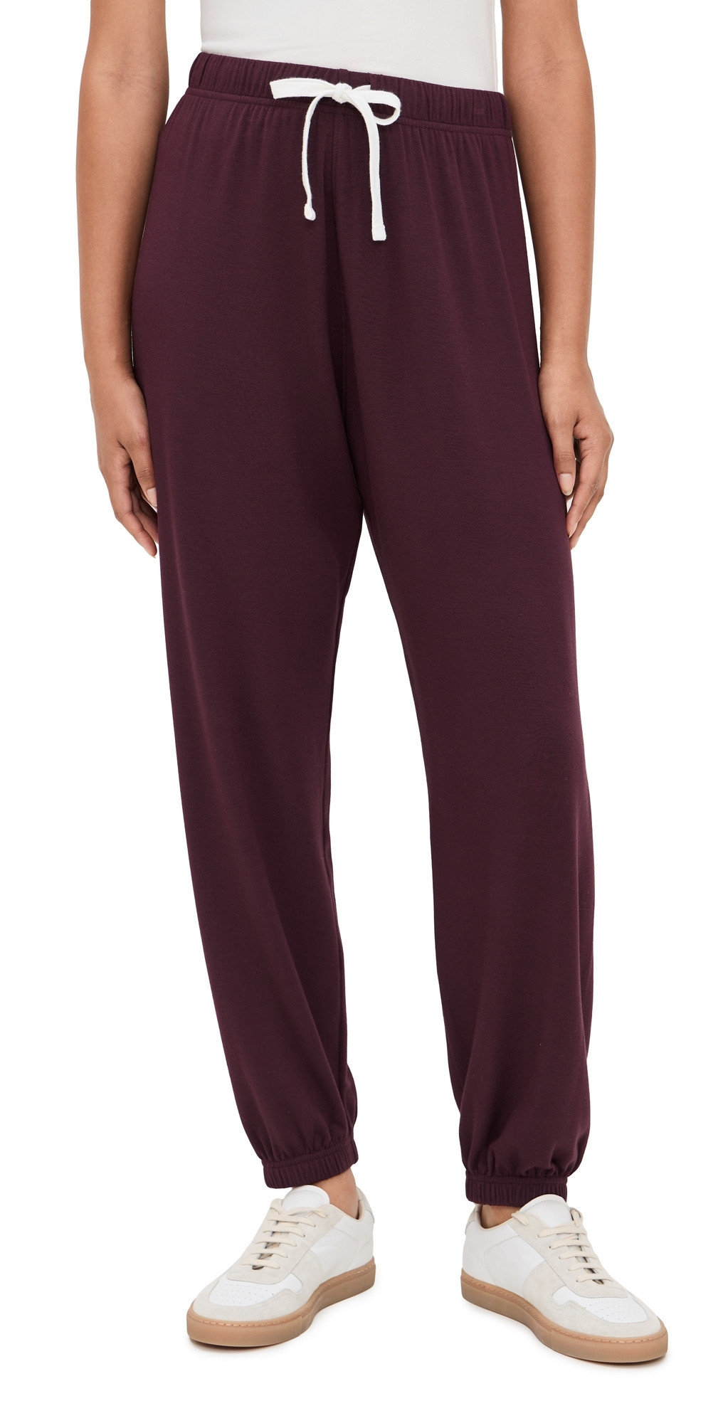 Splits59 Andie Oversized Fleece Sweatpants Dark Cherry XS | Shopbop