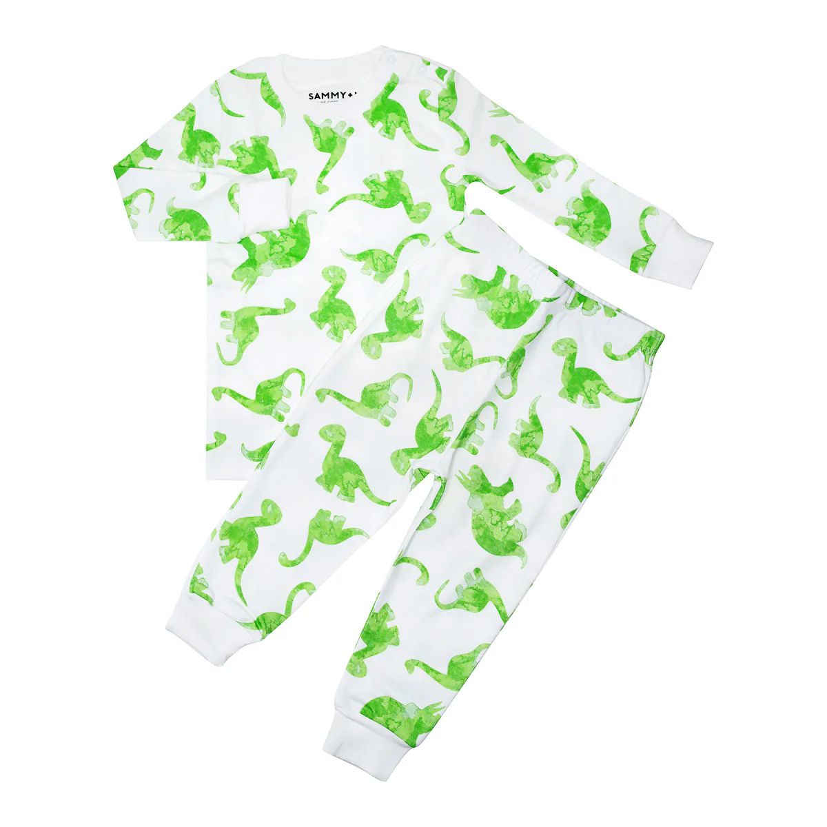 DINO-MITE Pajama Set in Bright Green | Sammy + Nat