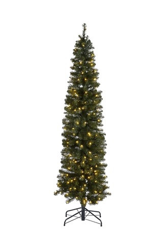 NOMA Pre-Lit Boulevard Pencil Christmas Tree with Tree Stand, 200 LED Lights, 7-ft | Canadian Tire