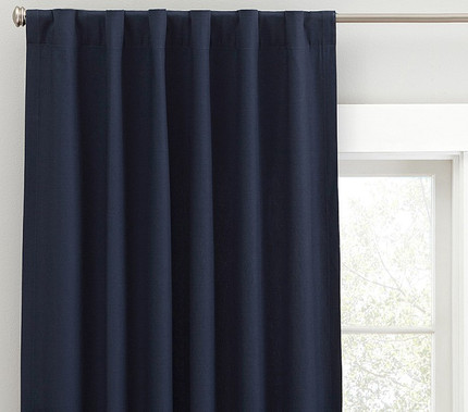 Navy Curtain Panel