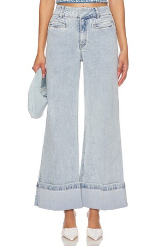 Generation Love Raquel Cuffed Wide Leg in Light Blue from Revolve.com | Revolve Clothing (Global)