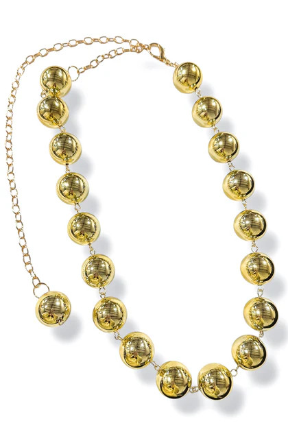 Having A Ball Gold Oversized Ball Chain Belt | The Willow Tree