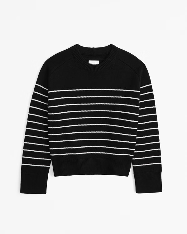 Women's The A&F Madeline Cotton-Blend Crew Sweater | Women's Tops | Abercrombie.com | Abercrombie & Fitch (US)