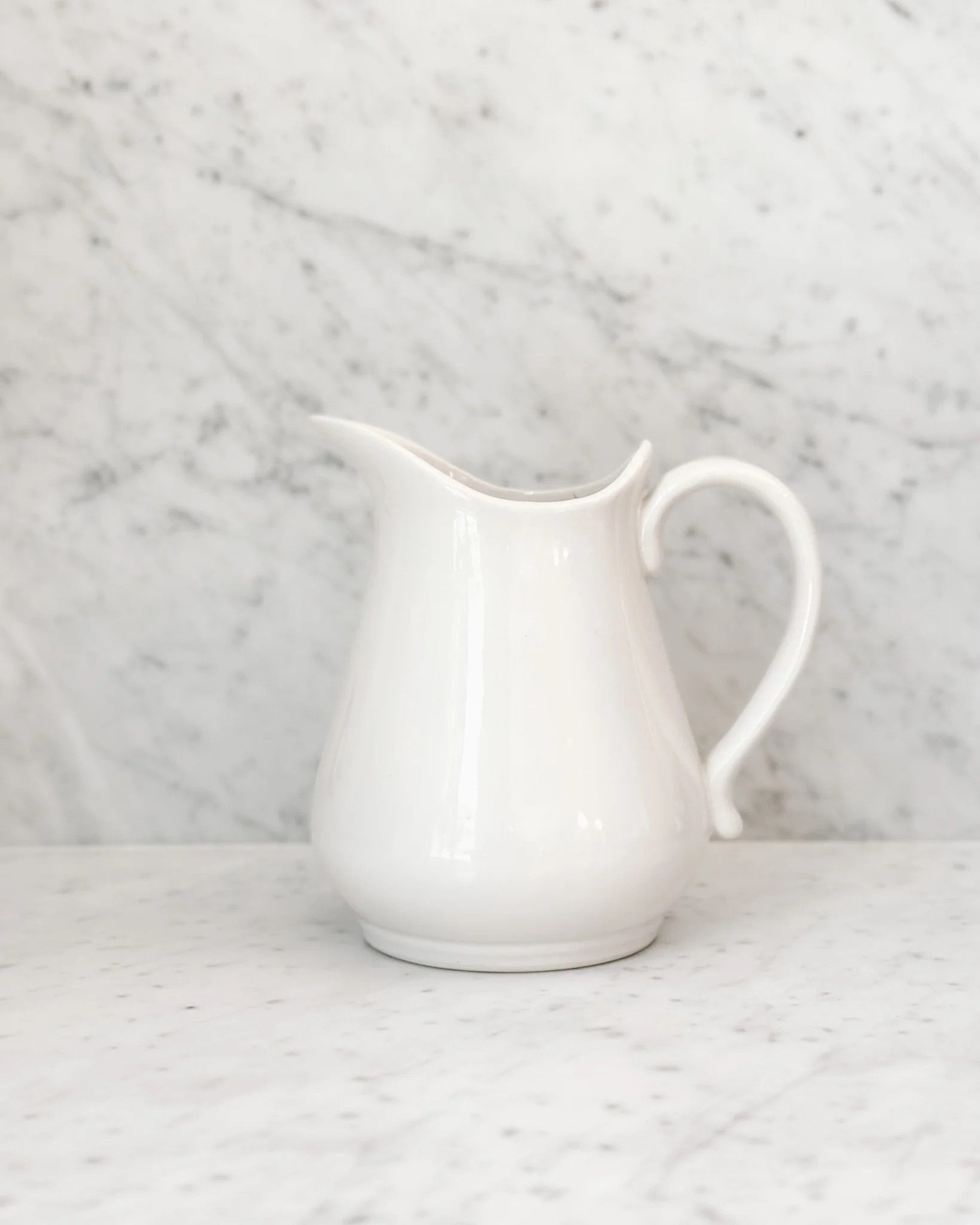 White Stoneware Pitcher | Jaclyn James Co