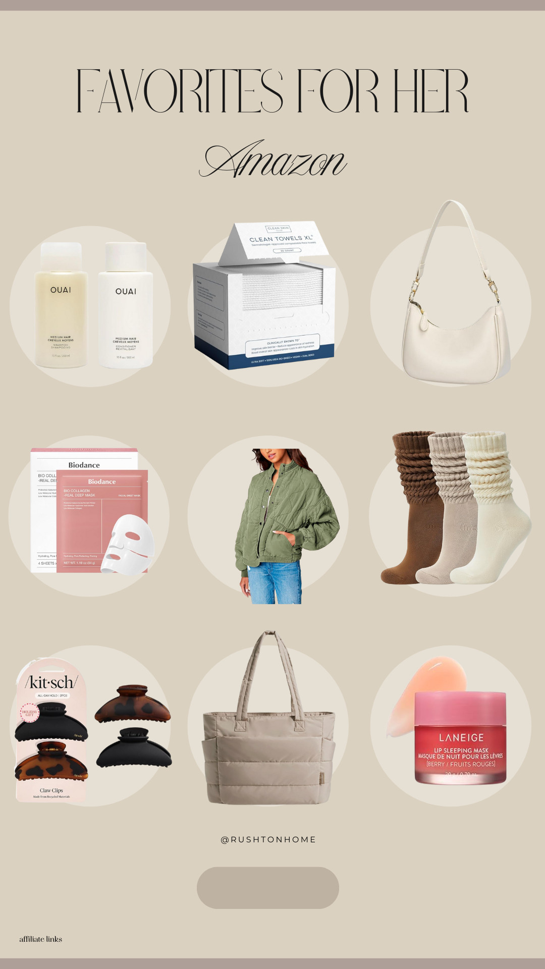 Amazon favorites for her, amazon beauty favorites, amazon fashion finds, amazon best sellers for women, amazon winter favorites, amazon cozy gifts for her, ouai shampoo conditioner, clean skin club towels, biodance face masks, amazon quilted jacket, amazon socks for women, kitsch hair clips, amazon tote bag, laneige lip mask, amazon gift ideas women 2025 

 #LTKGiftGuide #LTKHoliday #LTKselfcare