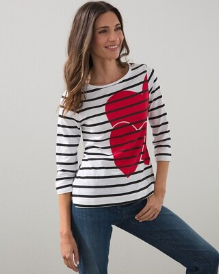Stripe Valentine's Day Tee | Chico's