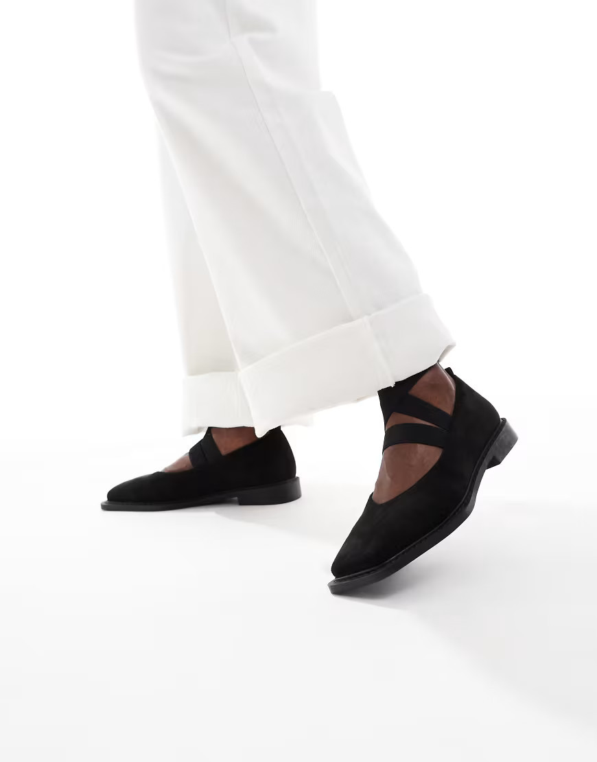 Glamorous square toe mary jane shoes in black | ASOS (Global)