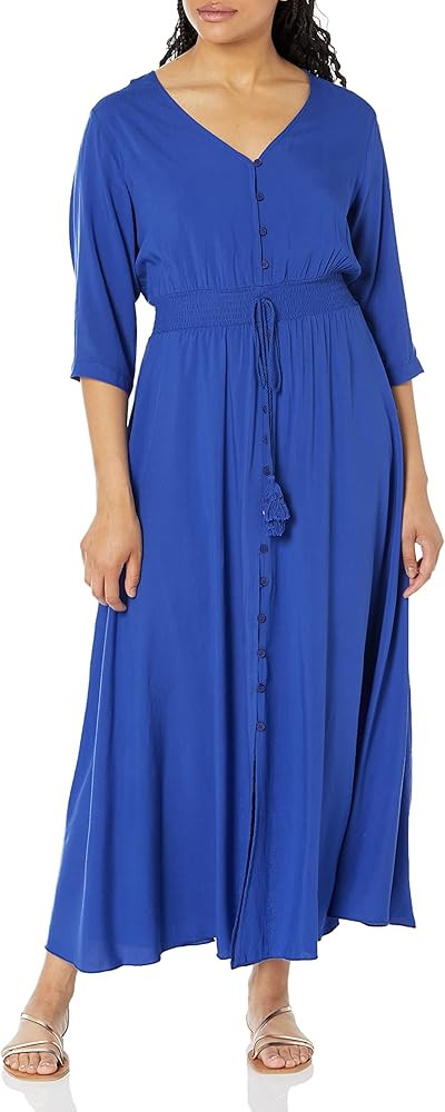 VintageClothing Women's Floral Maxi Dresses with Sleeves Flowy Boho Beach Dress | Amazon (US)