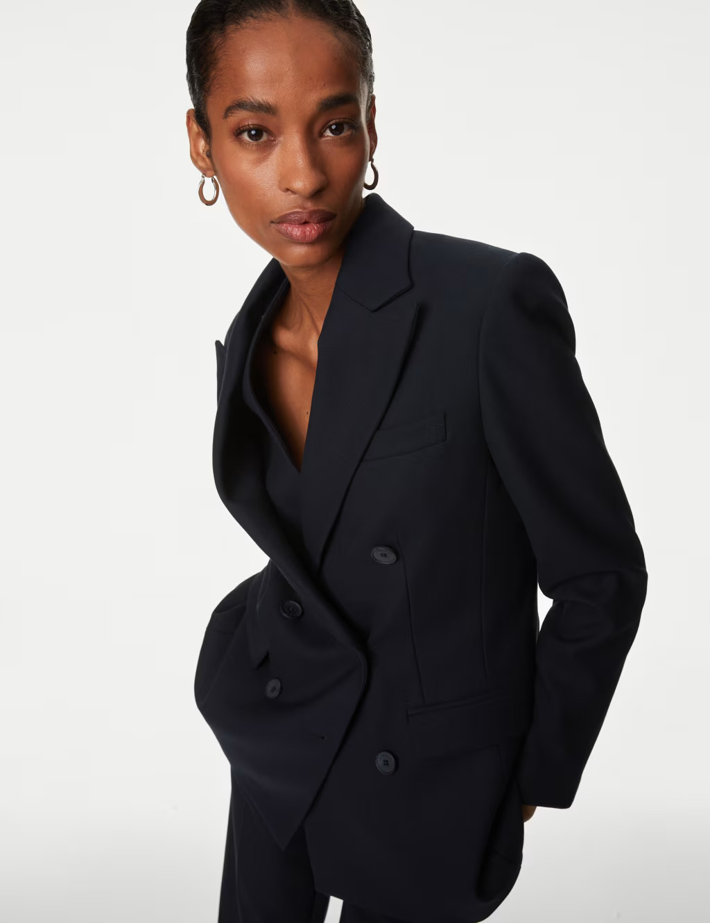 Double Breasted Blazer With Wool | Marks & Spencer (UK)