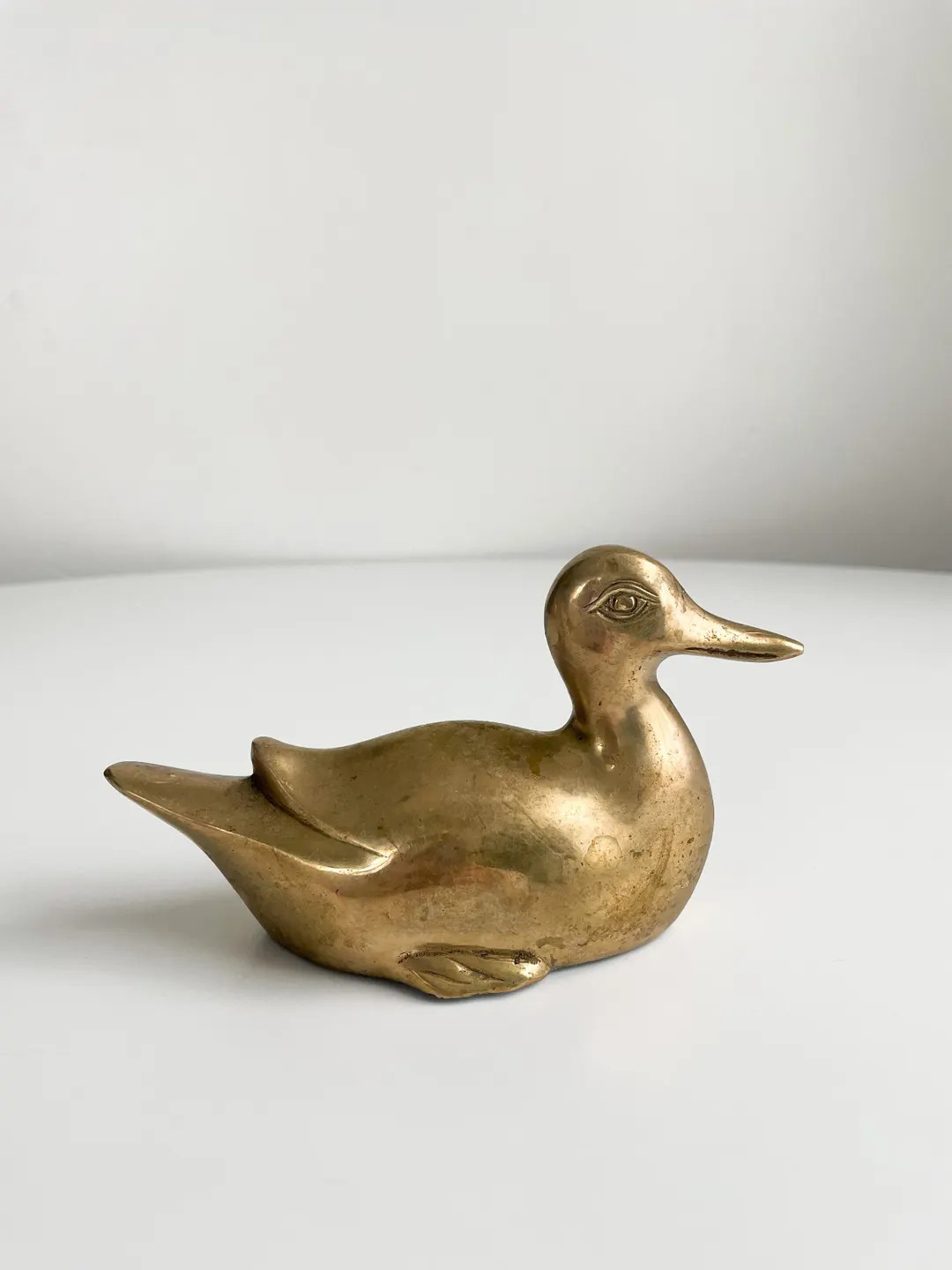 Brass Floating Duck Figurine, Decorative Bird Sculpture, Antique Brass Wildlife Decor | Etsy (US)