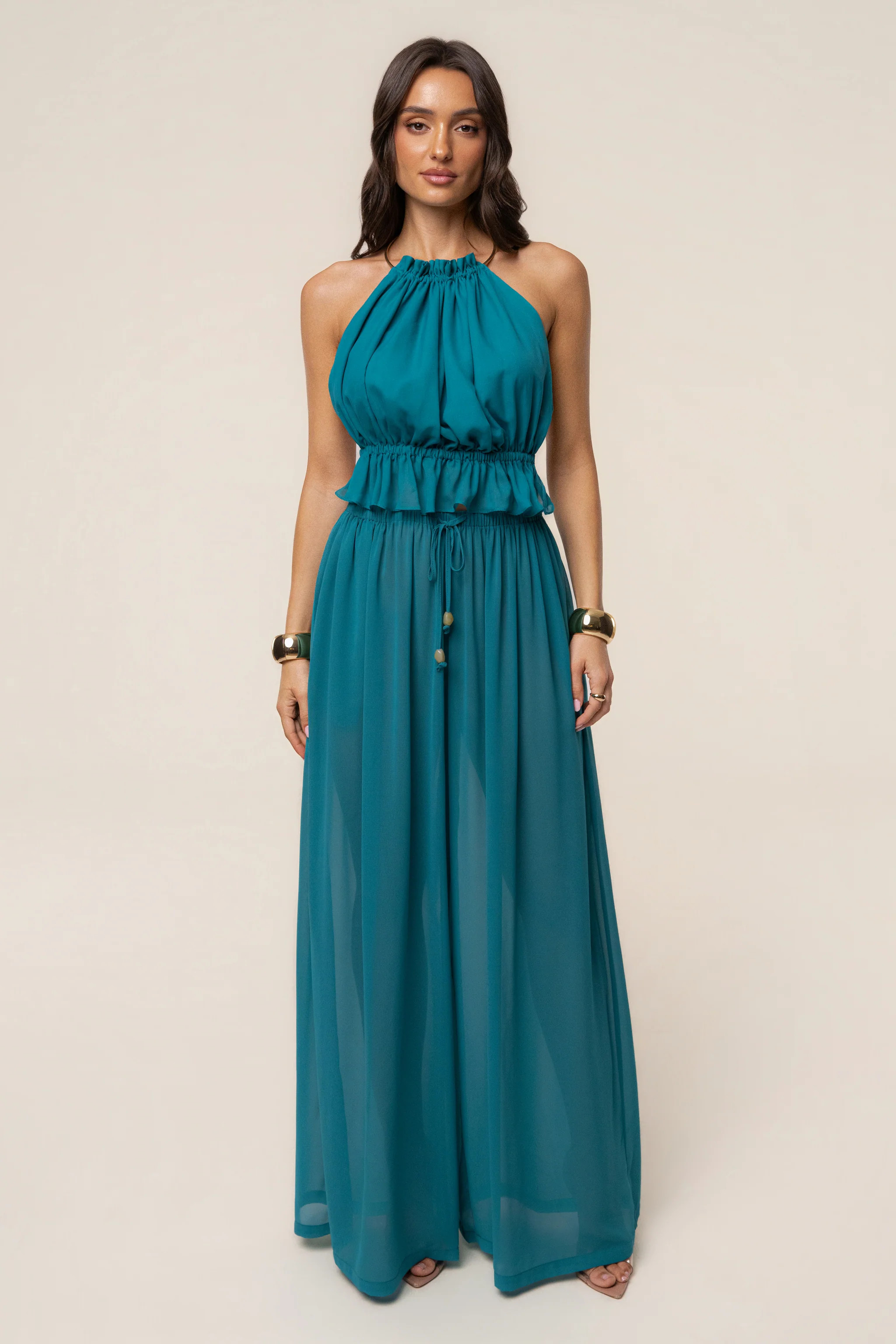 Aqua Resort Glow Chiffon Pant | JLUXLABEL US