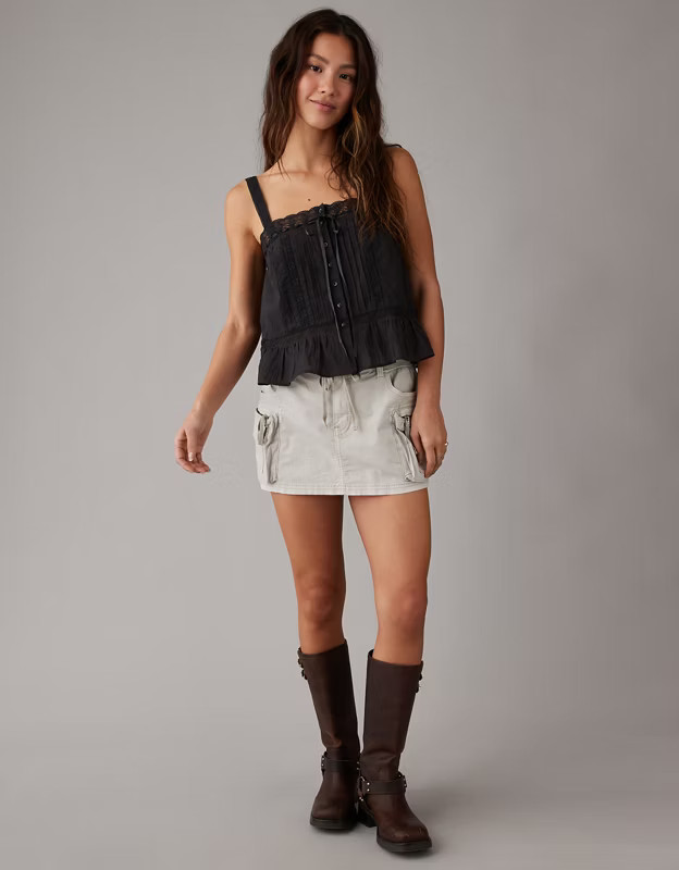 AE Snappy Stretch High-Waisted Cargo Mini Skort | American Eagle Outfitters (US & CA)