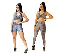 Conjunto 3 Pçs Roupa Academia Calça Shorts Top Nadador | Amazon (BR)
