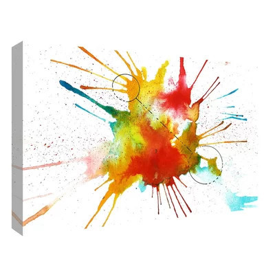 'Watercolor Splat' Giclee Watercolor Painting Print on Canvas | Wayfair North America