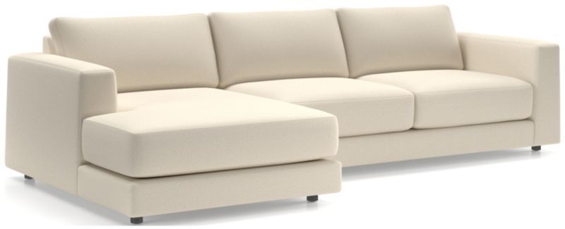 Peyton 2-Piece Left Arm Chaise Sectional Sofa + Reviews | Crate & Barrel | Crate & Barrel