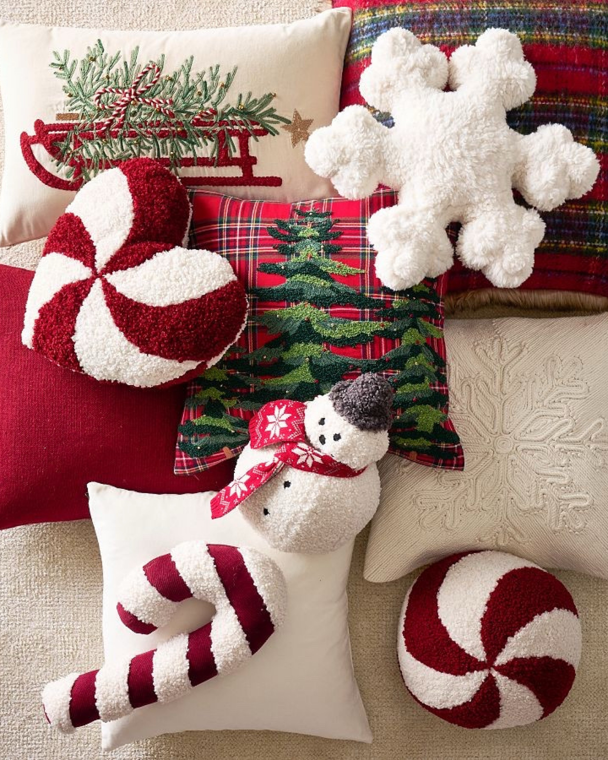 ✨LIMITED TIME SALE✨ Add festive cheer to your home with these beautiful holiday pillows, designed to bring warmth and whimsy to your decor. Featuring a Sherpa snowflake design, a cozy Teddy faux fur candy cane, a peppermint swirl heart, the charming Archie the Snowman pillow, and a classic plaid accent pillow, and so many others perfect for creating a cozy, holiday-inspired atmosphere. Mix and match for a delightful seasonal touch!

#LTKHoliday #LTKCyberWeek #LTKHome