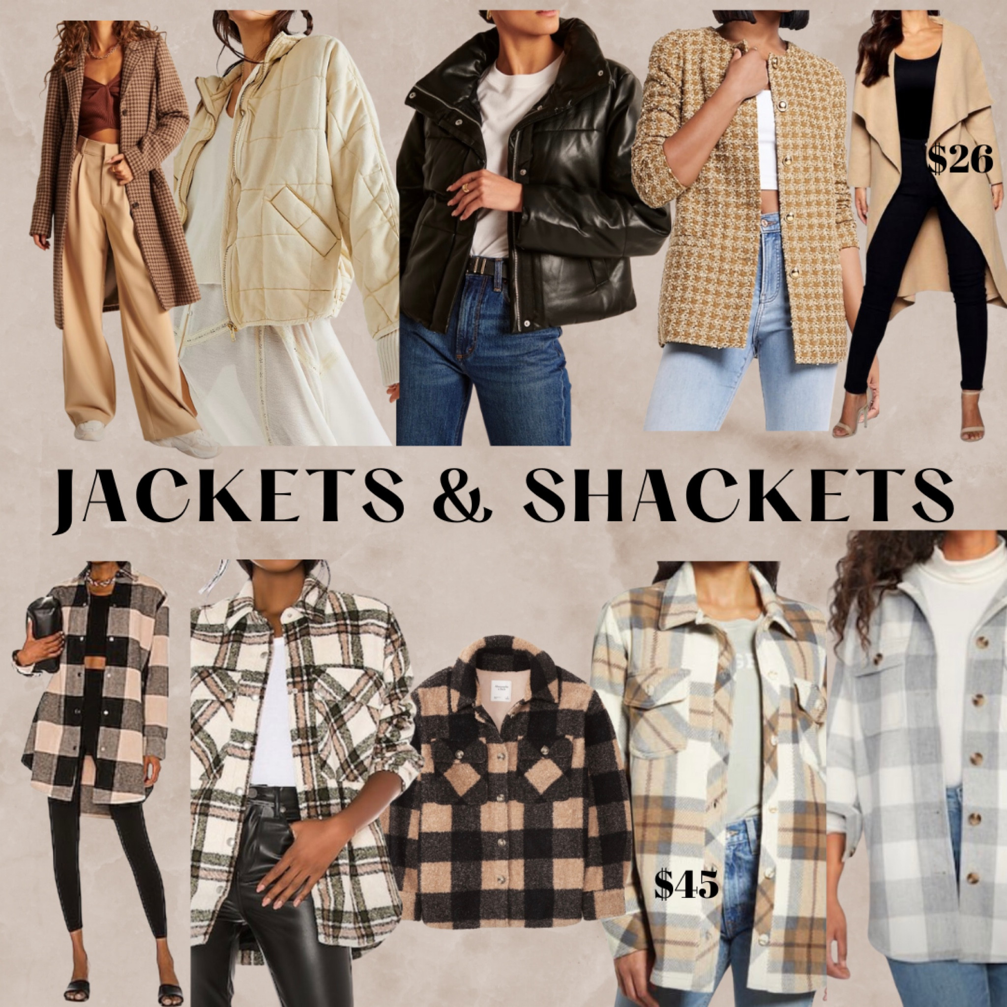 Jackets & Shackets, starting at just $26 🤎 Most under $100.

Fall fashion
Fall jackets
Shackets
Flannel
Plaid


#LTKstyletip #LTKSeasonal #LTKunder100