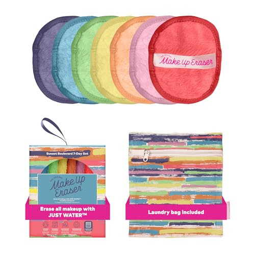 The Original MakeUp Eraser 7-Day Set, Erase All Makeup with Just Water, Including Waterproof Mascara, Eyeliner, Foundation, Lipstick, Sunscreen, and More! Sunset Boulevard, 7ct. | Amazon (US)