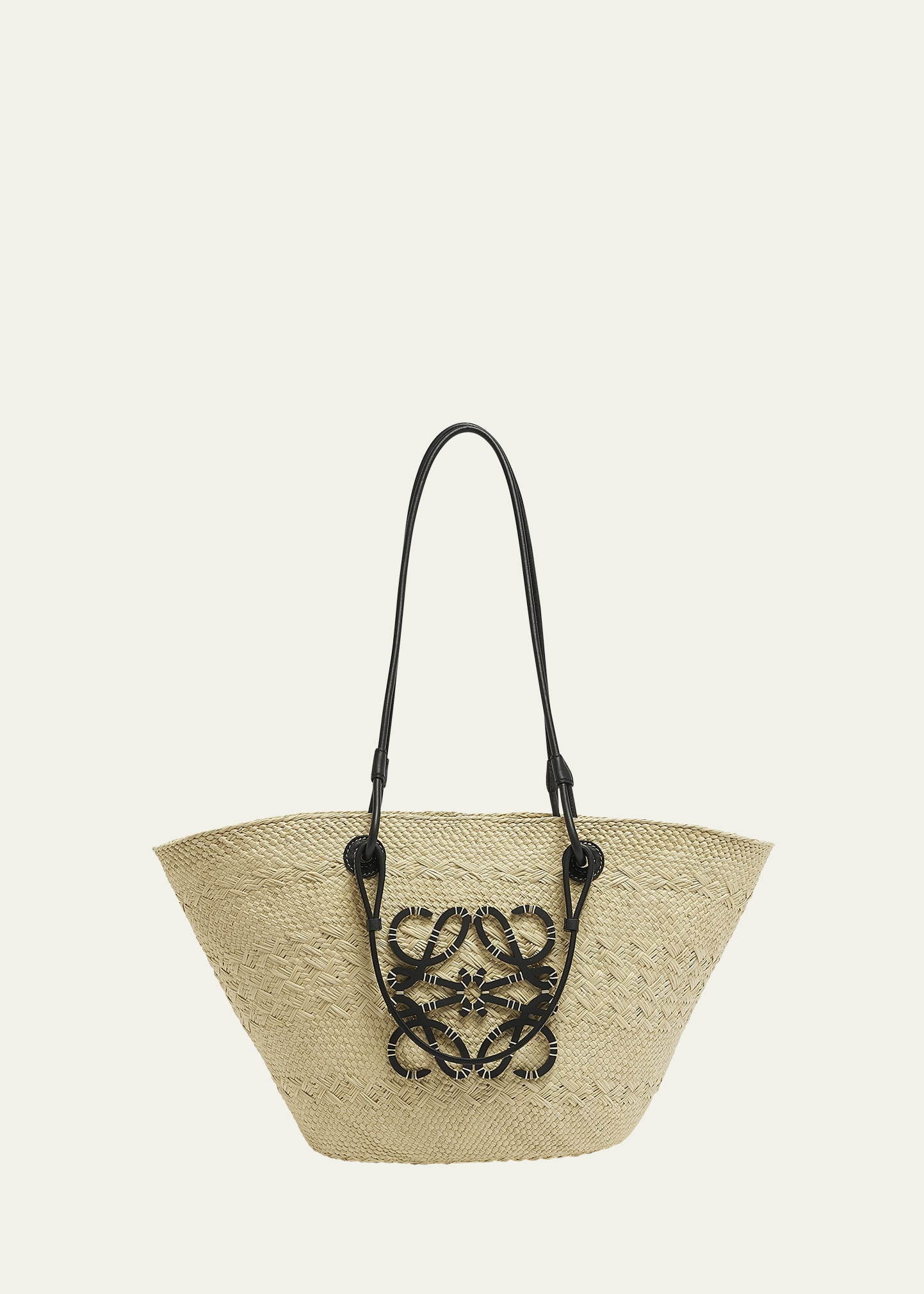 Loewe x Paula's Ibiza Anagram Basket Bag in Iraca Palm with Leather Handles | Bergdorf Goodman