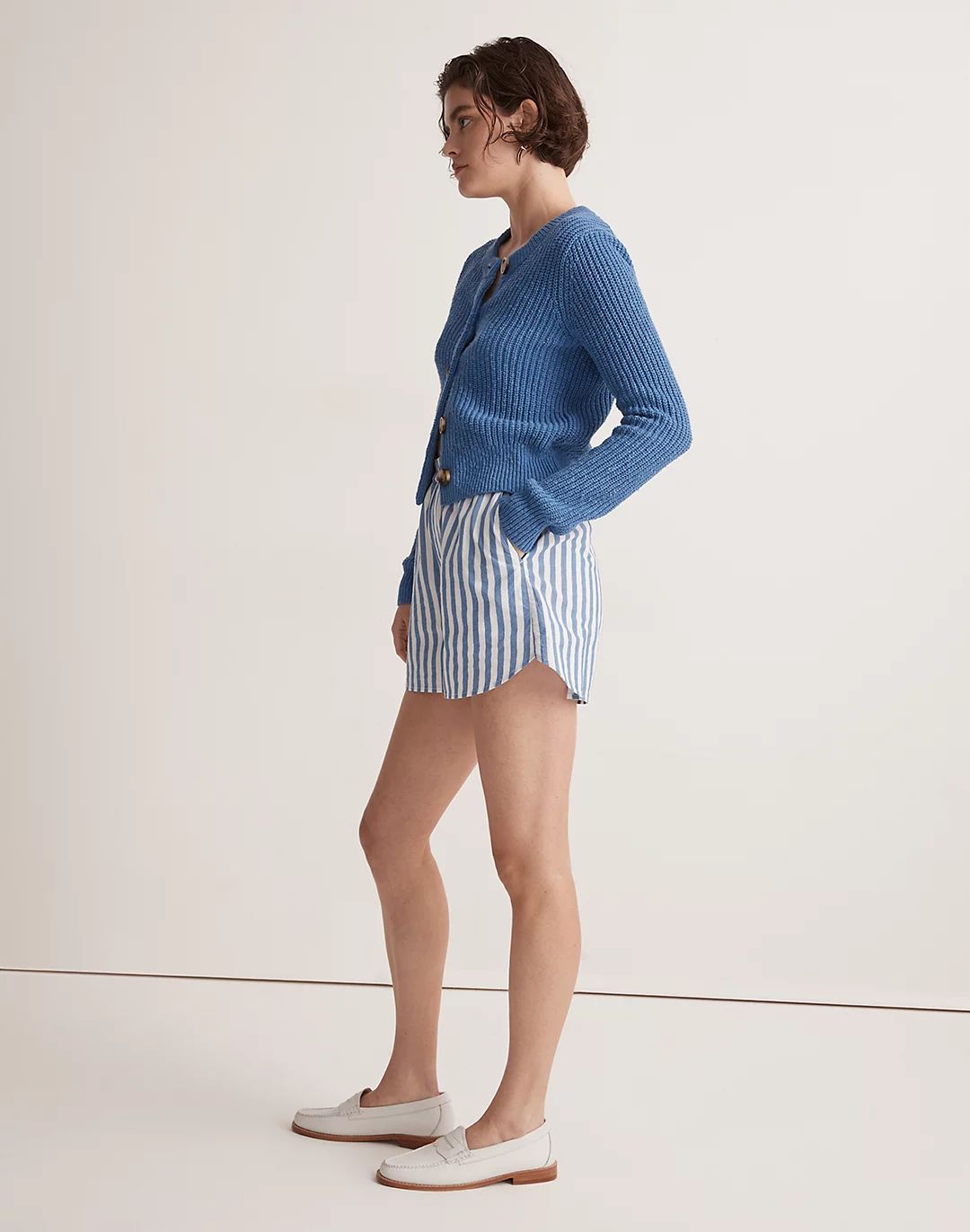 Pull-On Shorts in Striped Signature Poplin | Madewell