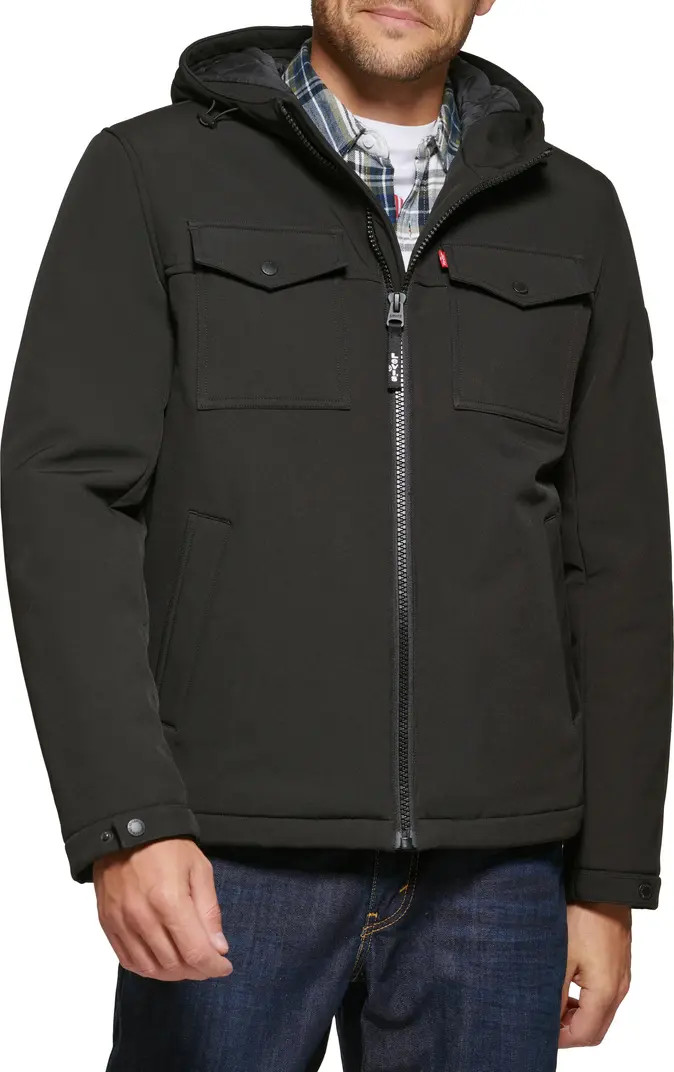 Water Resistant Hooded Softshell Jacket | Nordstrom Rack