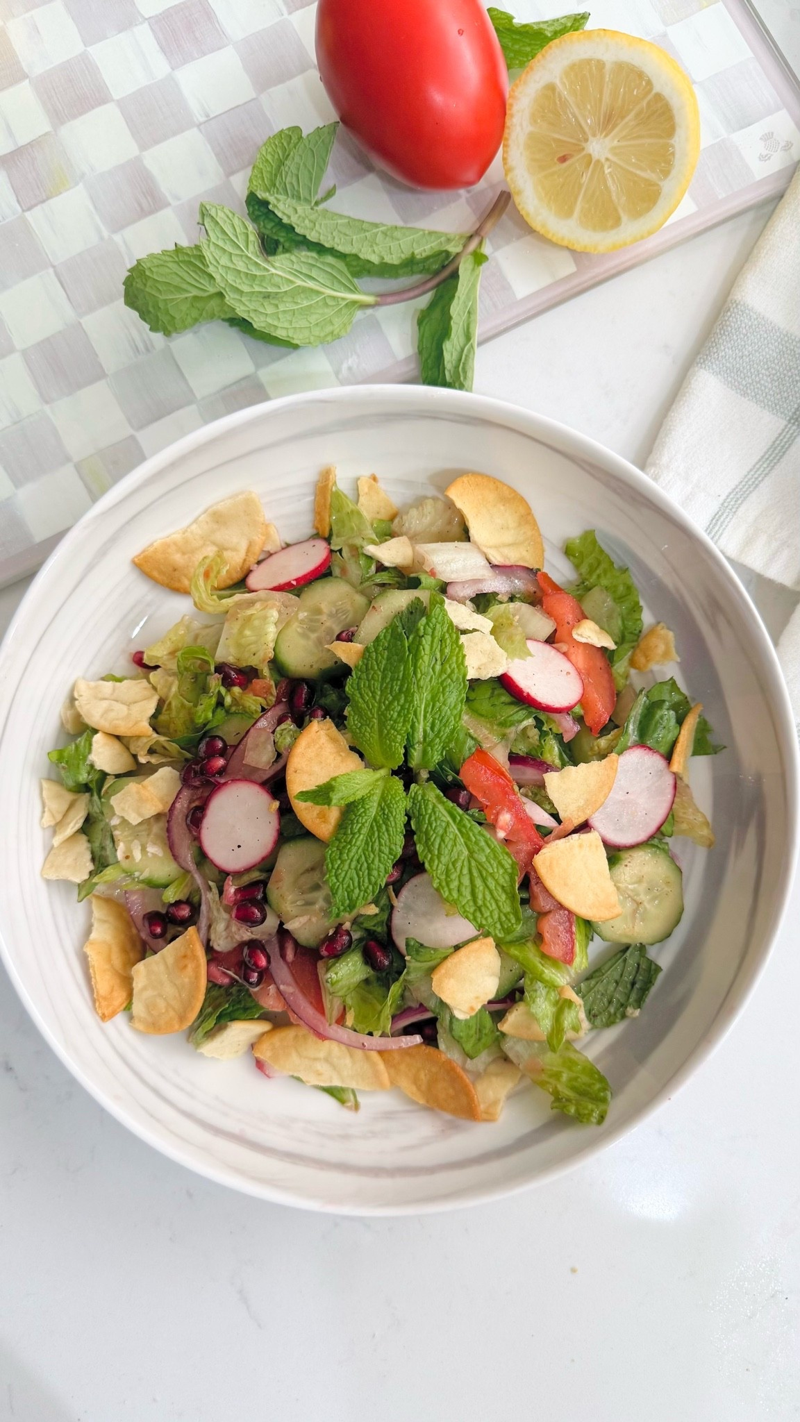 We had Fatoush Salad for dinner tonight and it was so good 🥗

#LTKdayinmylife #LTKHome