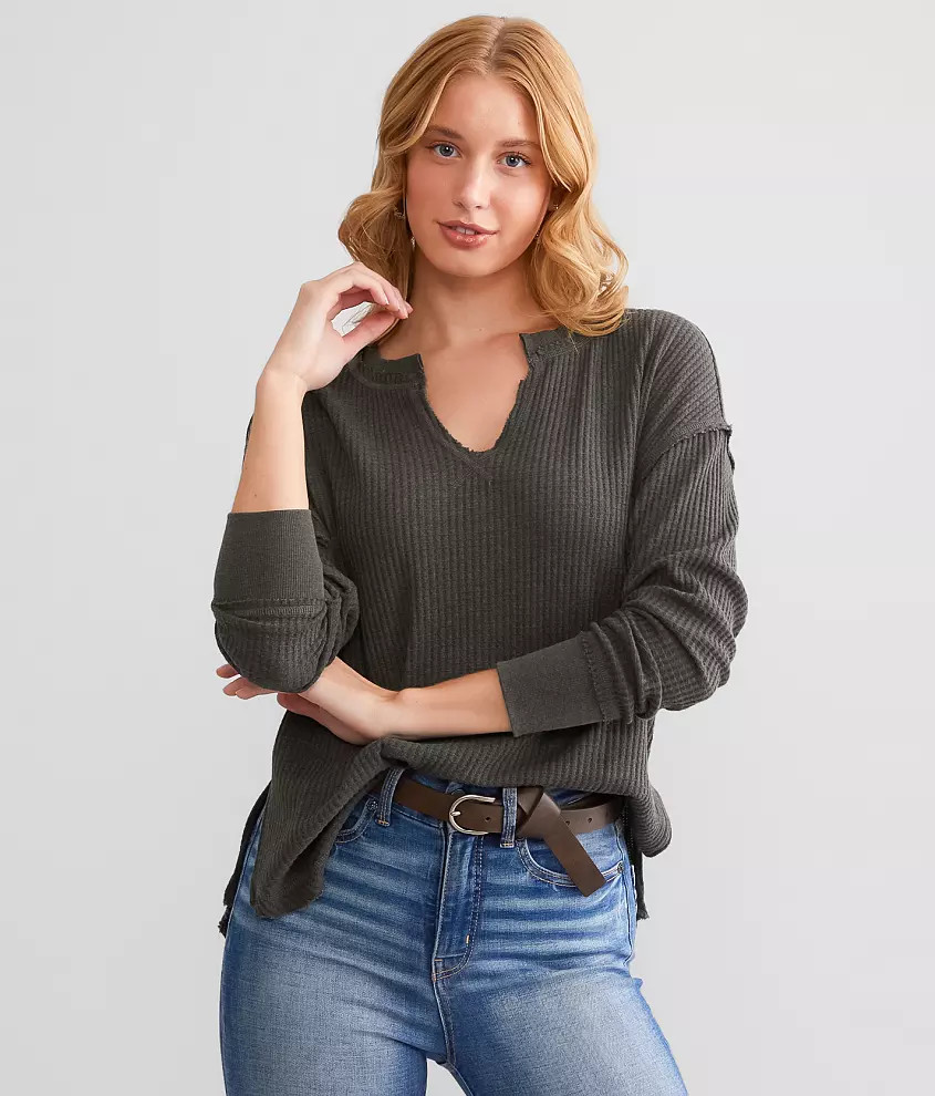 Shelly Waffle Knit Thermal Top | Buckle