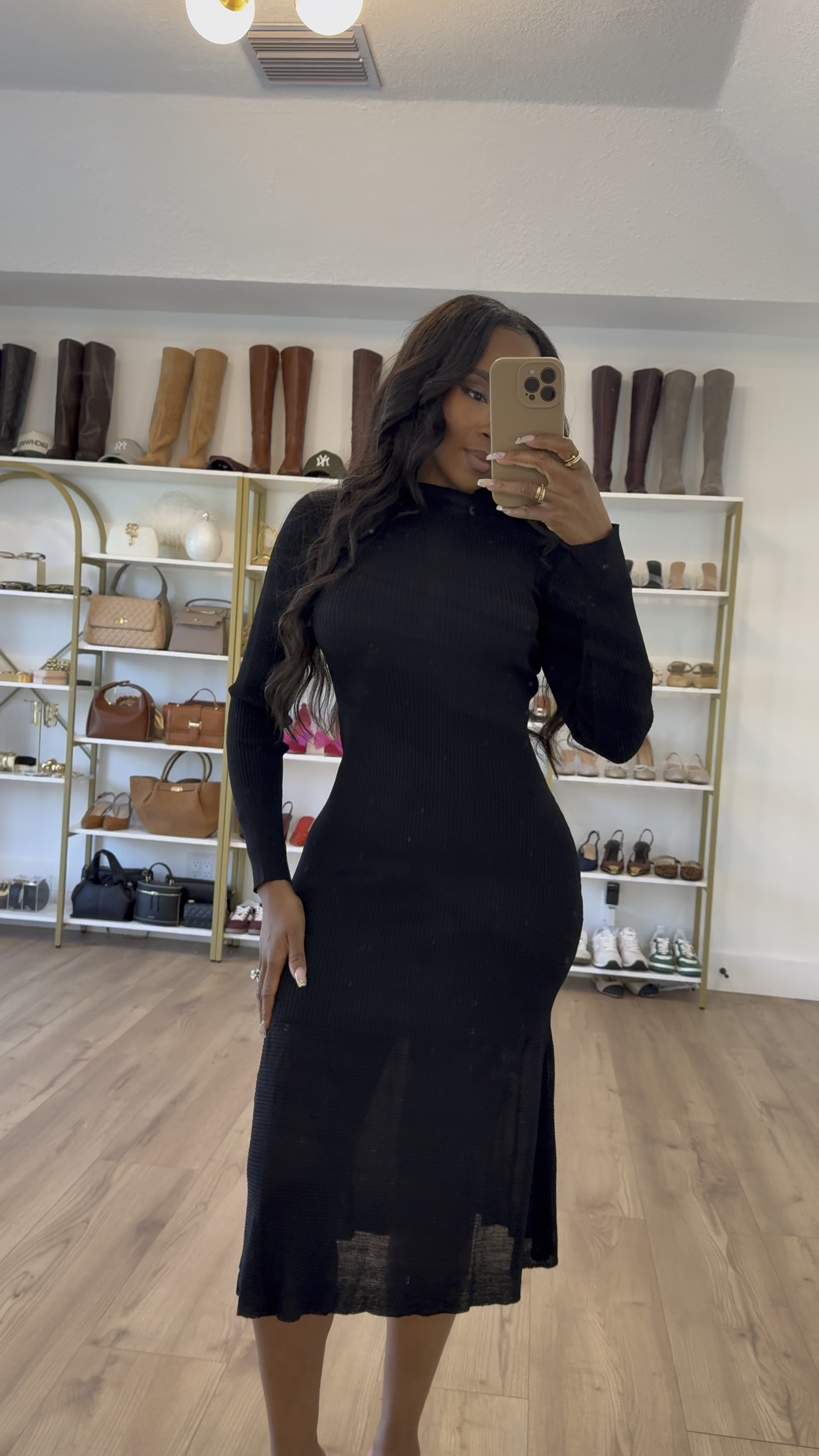 A cute little black dress to add to your closet (Wardrobe Essential) really love the this mock neck ribbed structure and how it hugs you and flares out in a nice mesh material 

|•Size small I’m 5’4 | 140lbs | 36D -27 -40  IG & YT: kirasfashionfinds TT: kiraabboud•|

#LTKWorkwear #LTKStyleTip #LTKMostLoved