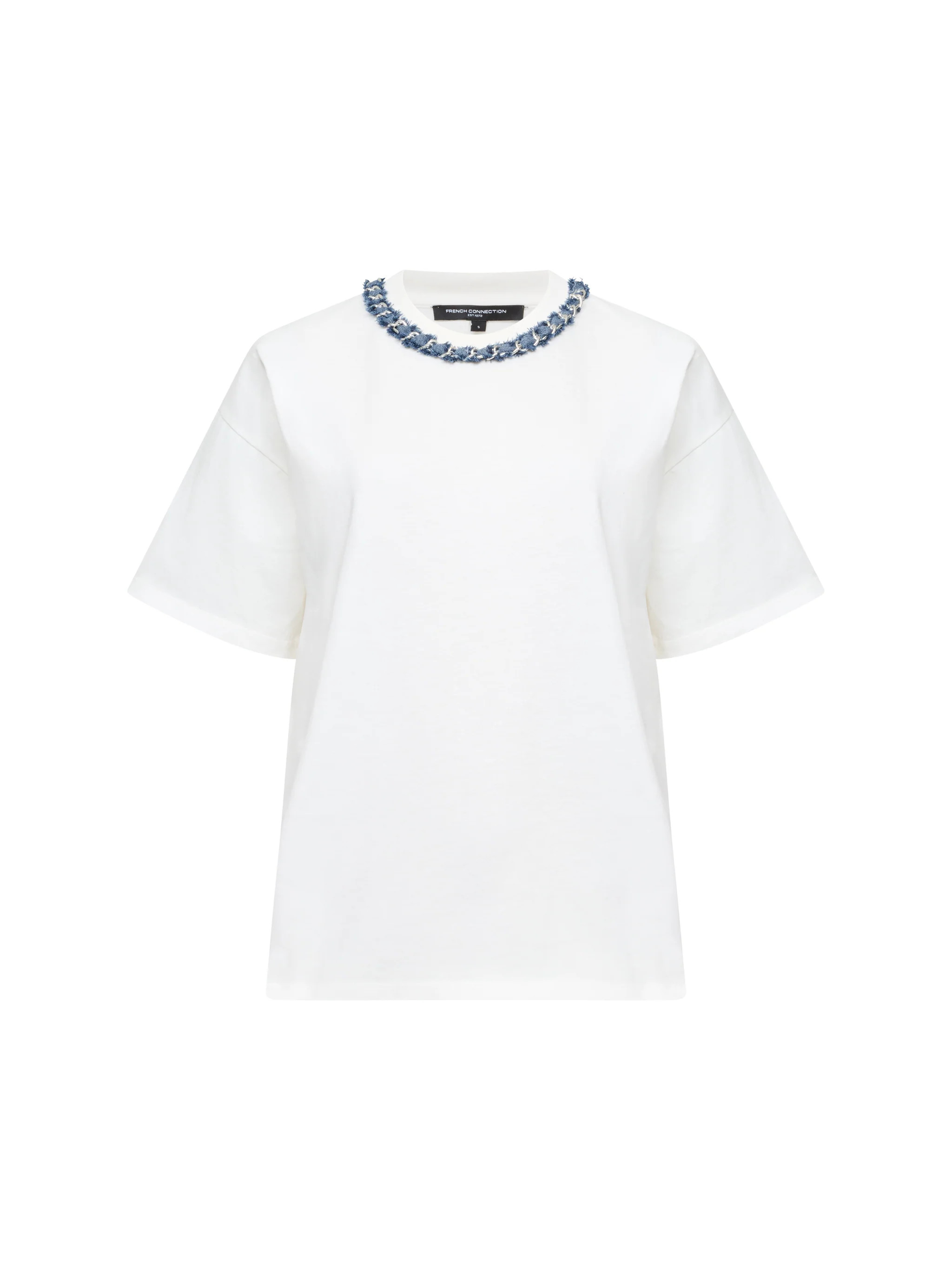 Aliyana Jersey Short Sleeve Chain T-Shirt | French Connection (UK)