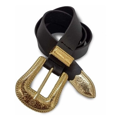 Cinto Preto Plus Size Com Fivela Dourada | Americanas (BR)