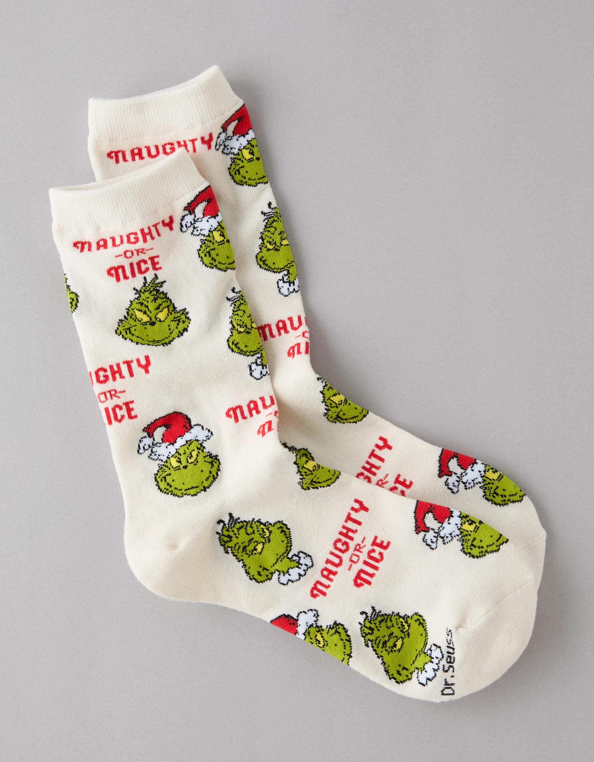 AE Naughty Or Nice Crew Socks | American Eagle Outfitters (US & CA)